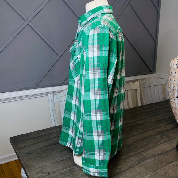 Double RL RRL Plaid Twill Matlock
Workshirt Green/Grey Size L NWOT! - Picture 4 of 9